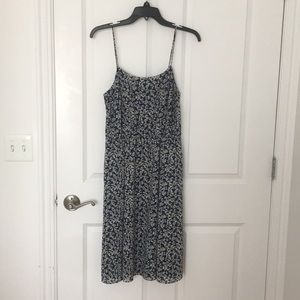 Jcrew floral printed strappy midi dress